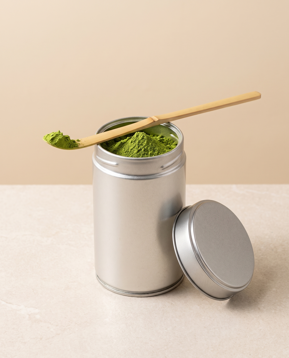 In use: Matcha Storage Tin – A2