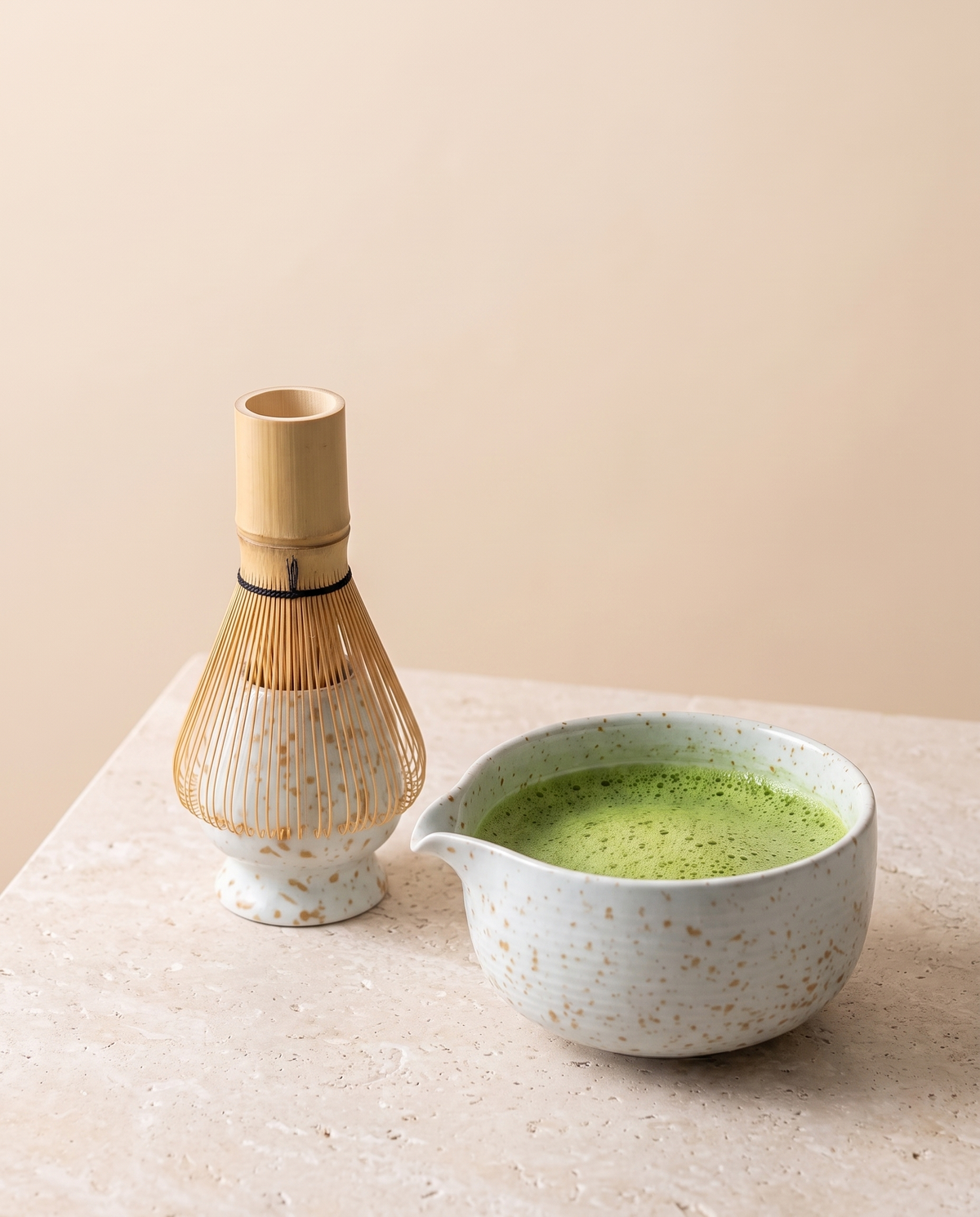 In use: Stoneware Bowl & Holder Set – Yellow