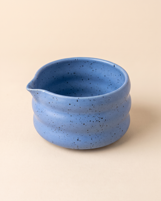 Speckled Ceramic Matcha Bowl – Blue