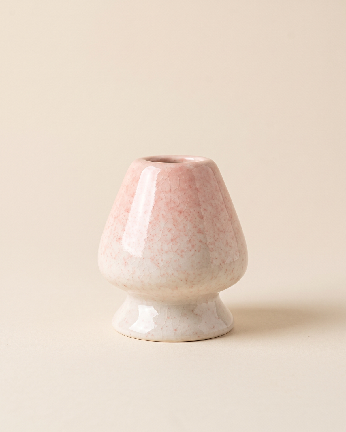 Crackle Ceramic Whisk Holder – Blush
