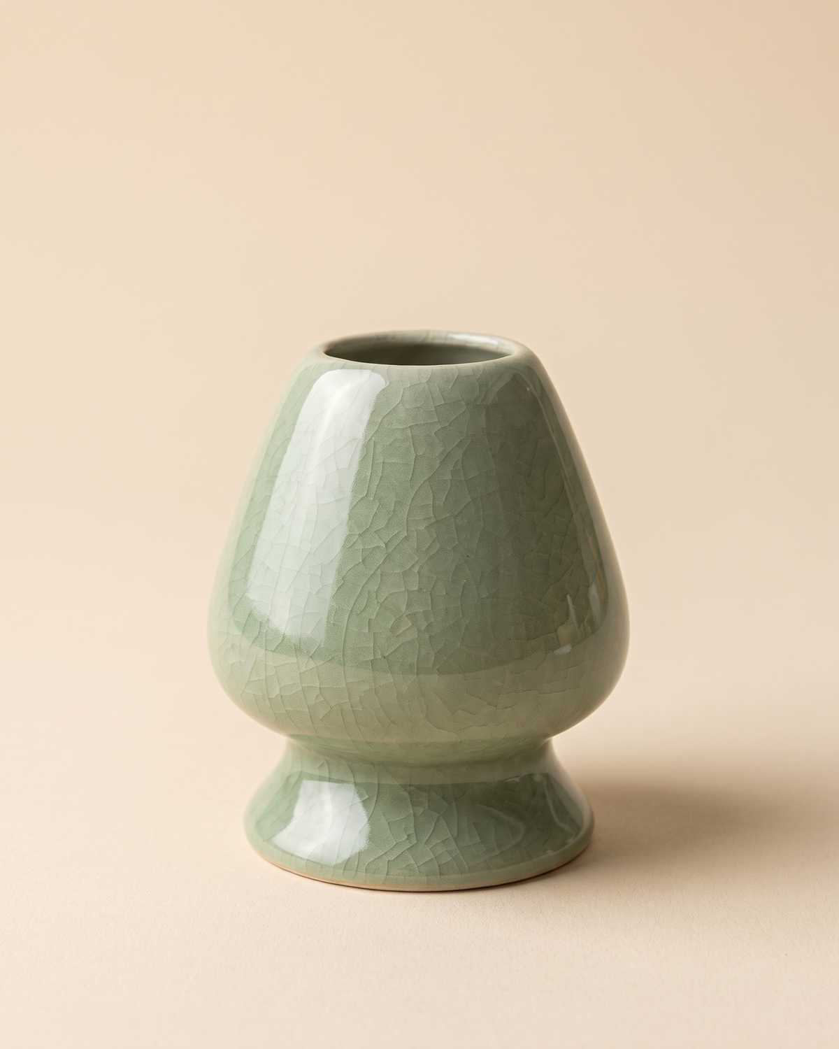 Crackle Ceramic Whisk Holder – Celadon