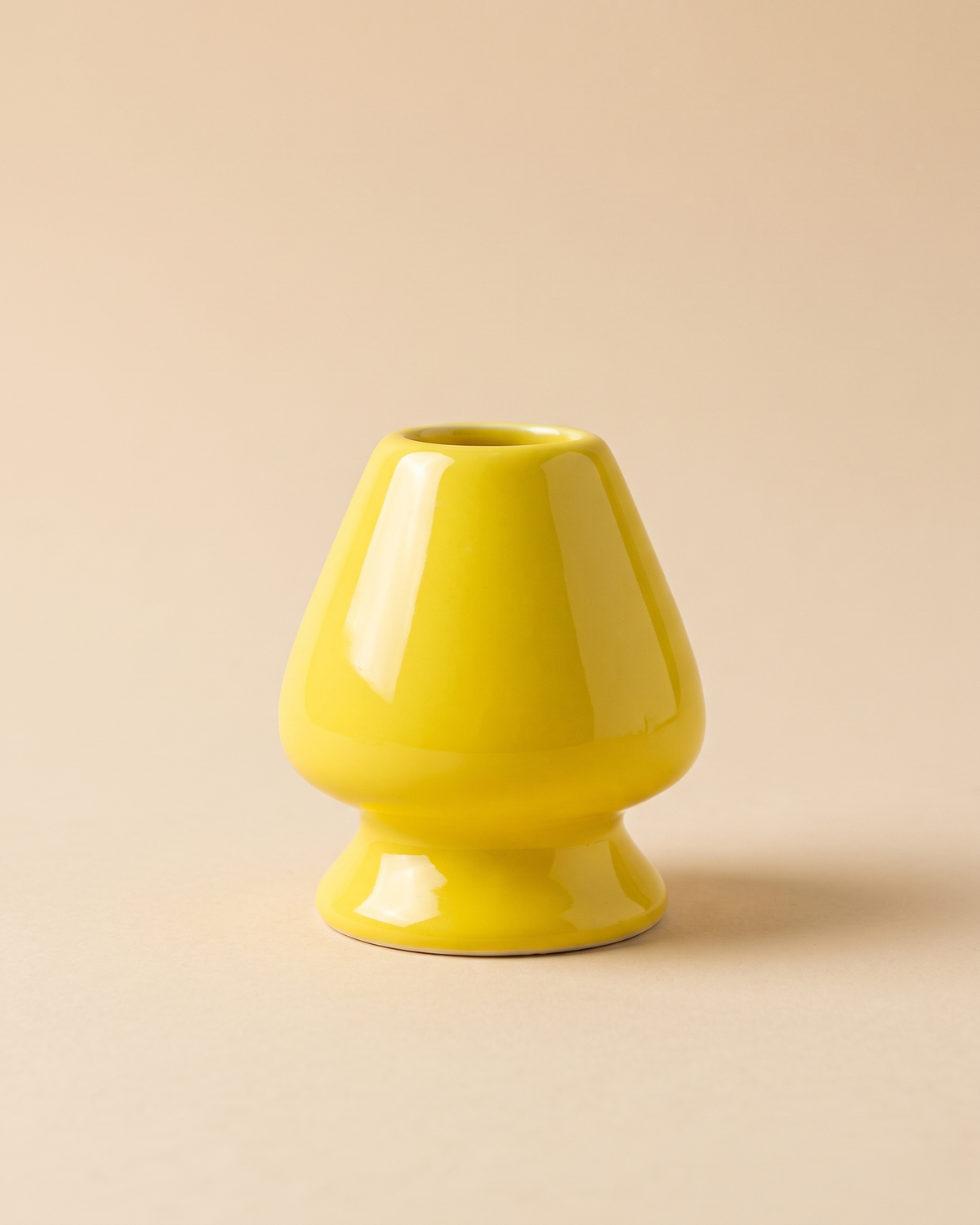 Glossy Ceramic Whisk Holder – Yellow