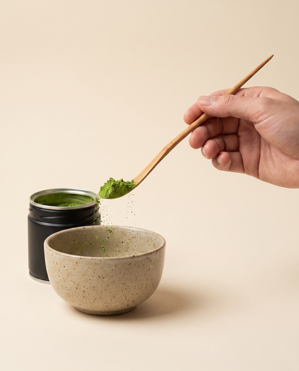 In use: Bamboo Matcha Scoop (Chashaku) – Style 03-1