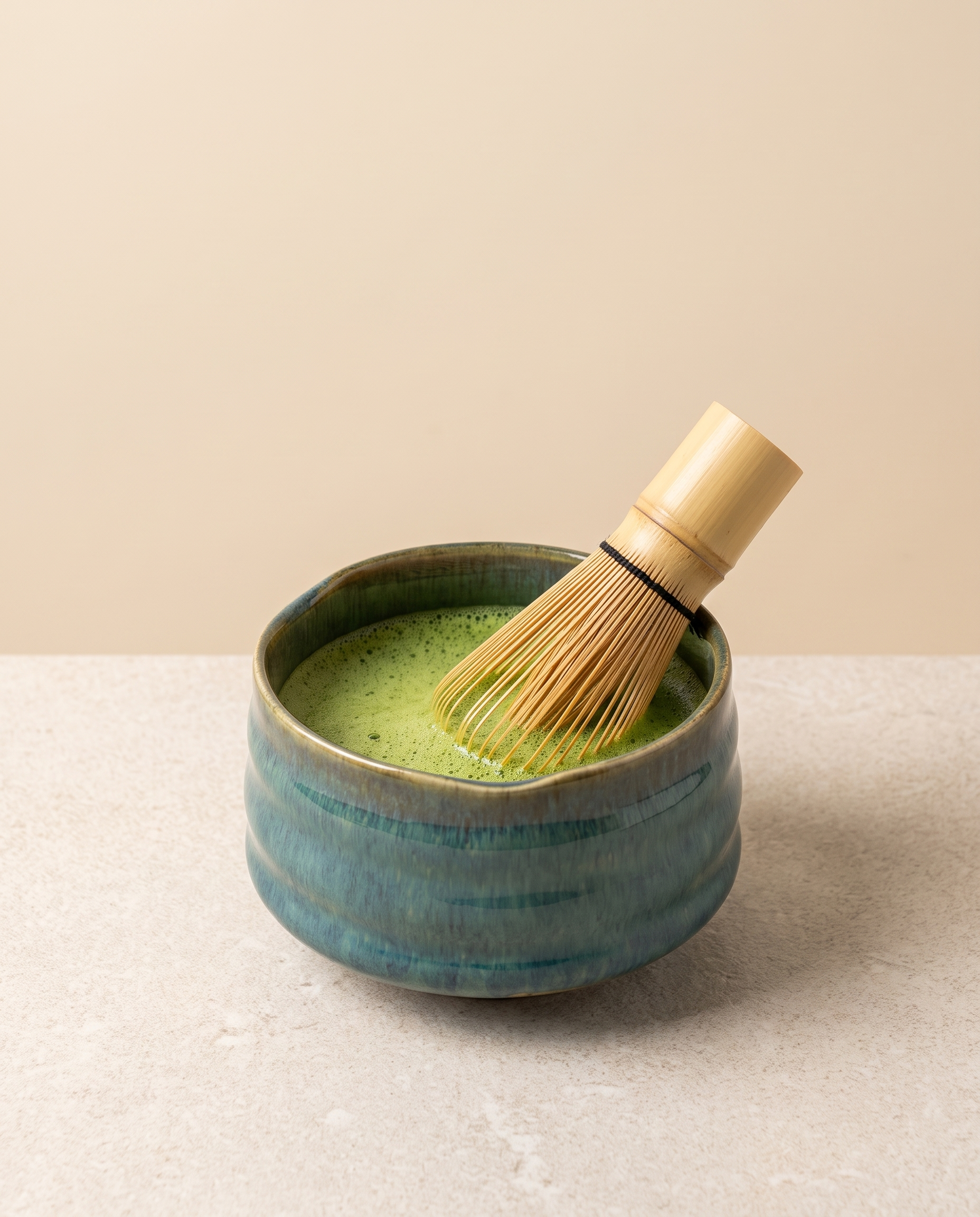 In use: Ceramic Matcha Bowl 550 ml – Green