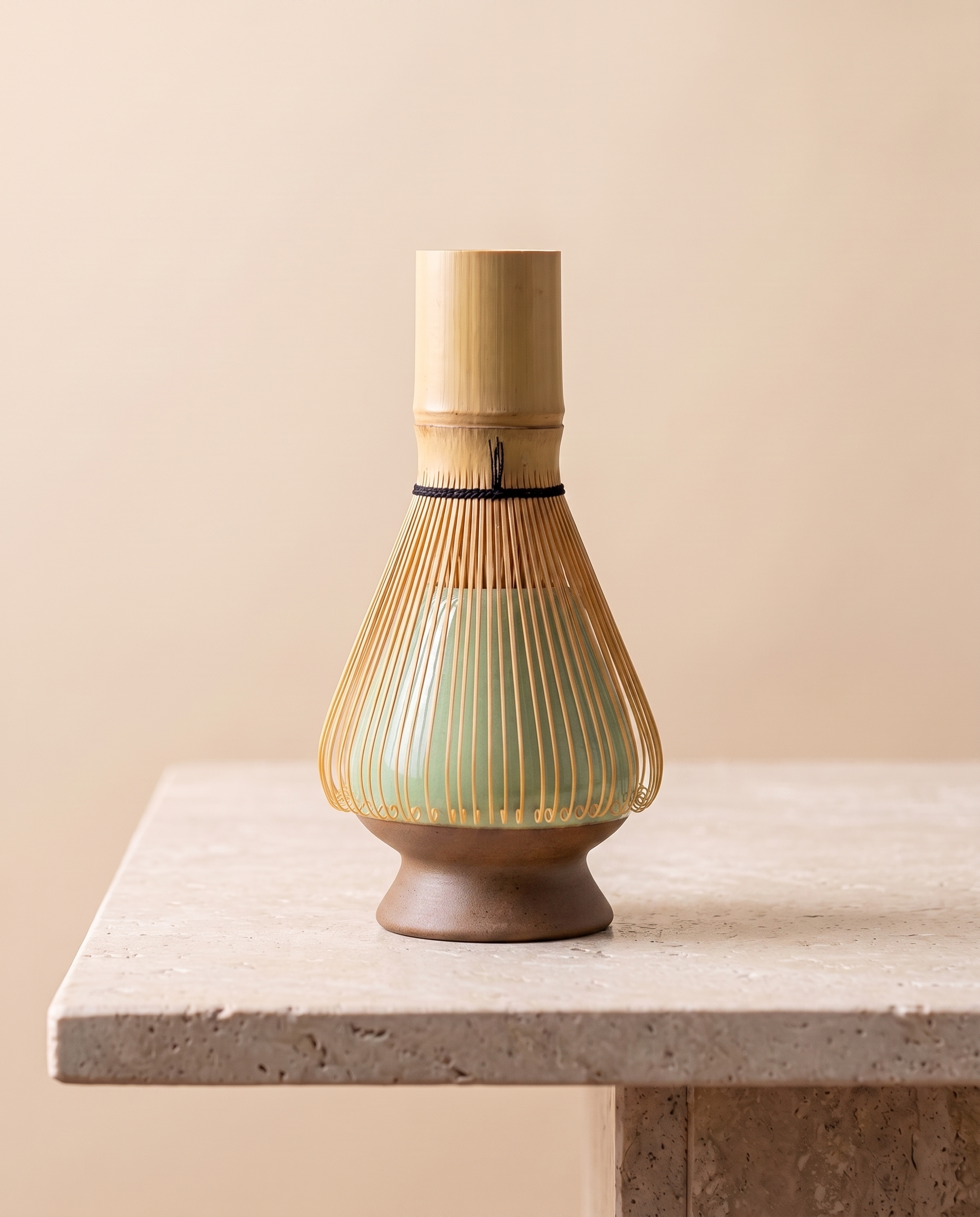 In use: Ceramic Whisk Holder – Cyan