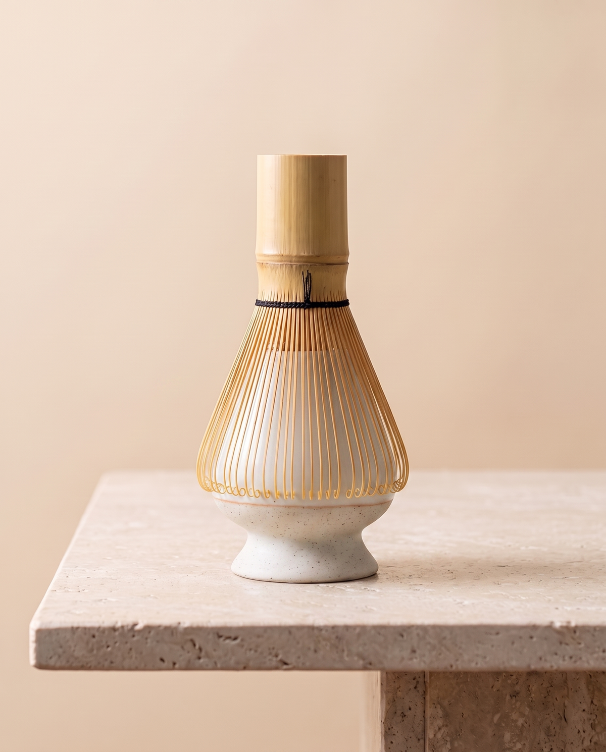 In use: Ceramic Whisk Holder – White