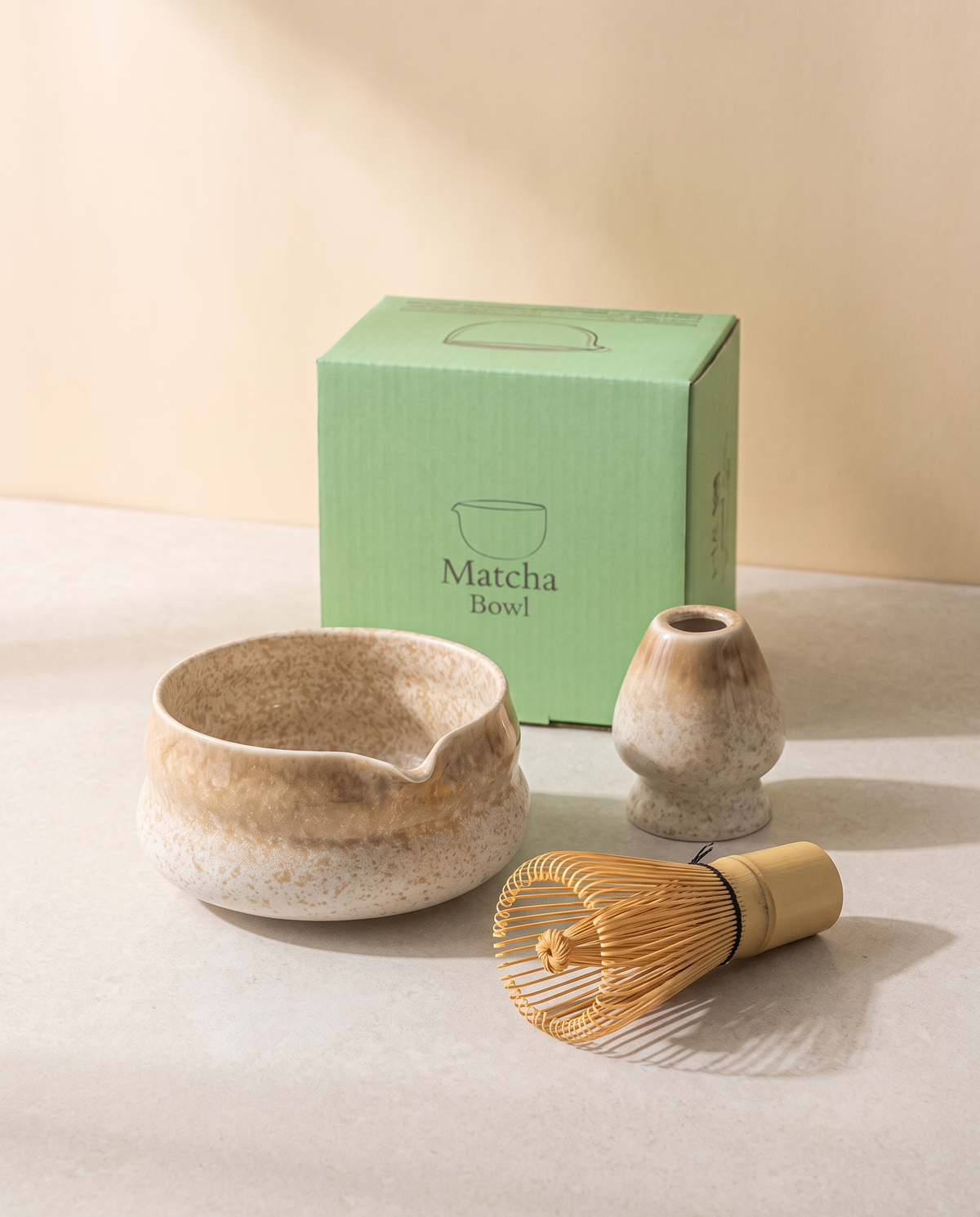 What arrives: bowl and holder with the printed gift box they ship in