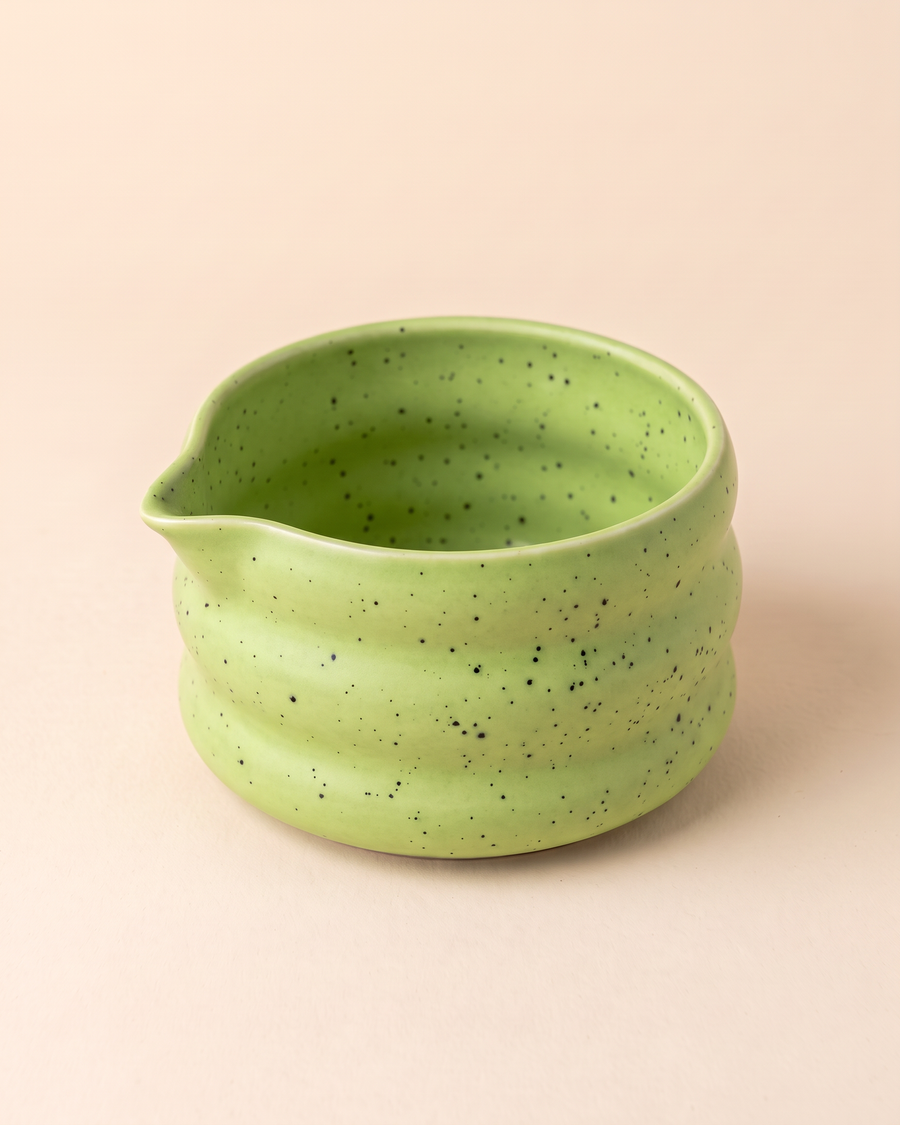 Speckled Ceramic Matcha Bowl – Green