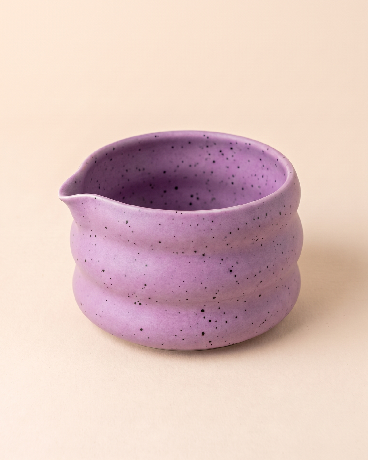 Speckled Ceramic Matcha Bowl – Purple