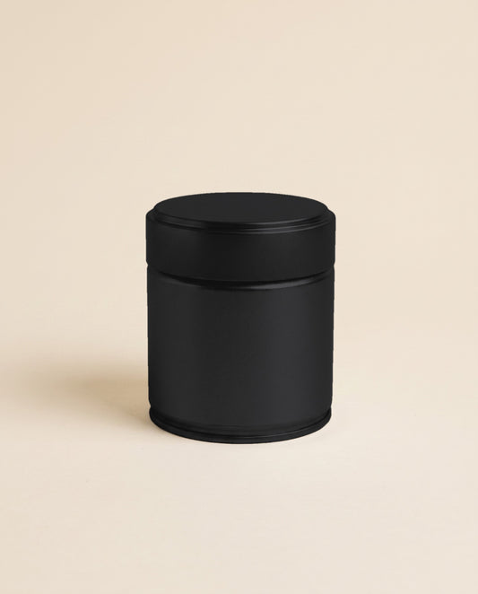 Matcha Storage Tin – Black, Small (60×60mm)